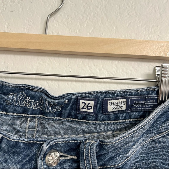 Miss Me Bedazzled Skinny Denim Jeans, Size 26 - Picture 5 of 6